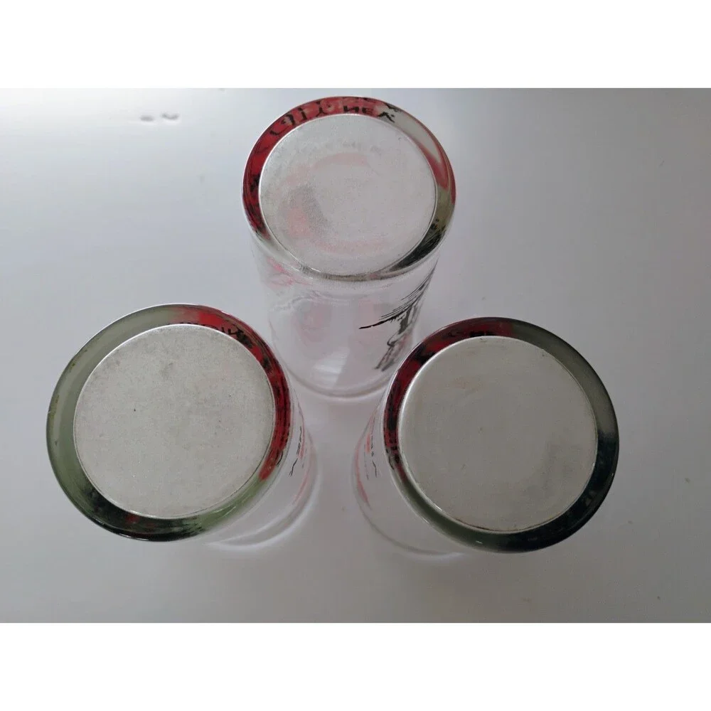 Vintage Bucket of Blood Saloon Virginia City Nevada Glasses Set of 3 Cowboy Art